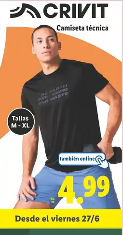 Lidl CRIVIT Camiseta técnica oferta