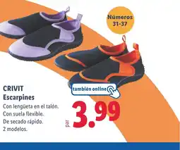 Lidl CRIVIT Escarpines oferta
