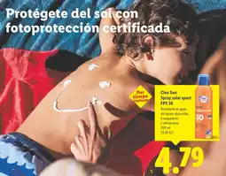 Lidl CIEN SUN Spray solar sport FPS 30 oferta