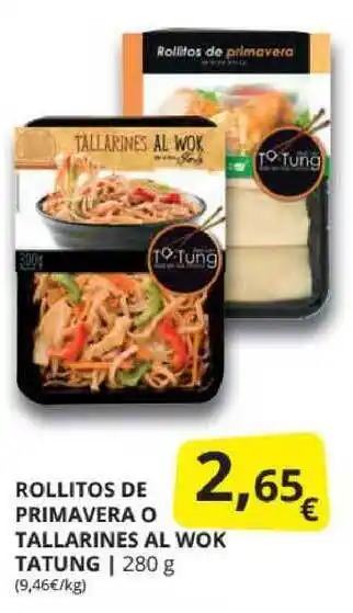 Supermercados MAS Rollitos De Primavera O Tallarines Al Wok Tatung 280g oferta