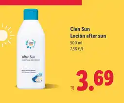 Lidl CIEN SUN Loción after sun oferta