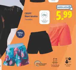 Lidl CRIVIT Short técnico oferta
