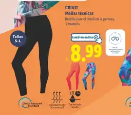 Lidl CRIVIT Mallas técnicas oferta