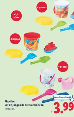Lidl Playtive Set de juegos de arena con cubo oferta