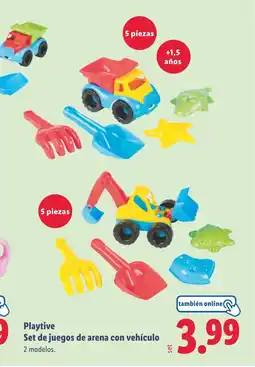 Lidl Playtive Set de juegos de arena con vehículo oferta