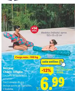 Lidl BESTWAY Churro inflable oferta