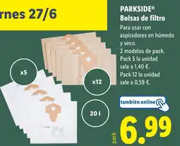 Lidl PARKSIDE Bolsas de filtro oferta