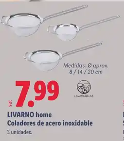 Lidl LIVARNO home Coladores de acero inoxidable oferta