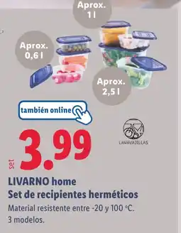 Lidl LIVARNO home Set de recipientes herméticos oferta