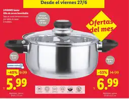 Lidl LIVARNO home Olla de acero inoxidable oferta