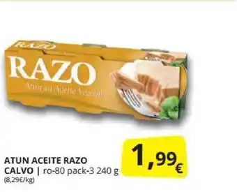 Supermercados MAS Calvo Atun Aceite Razo 240g oferta