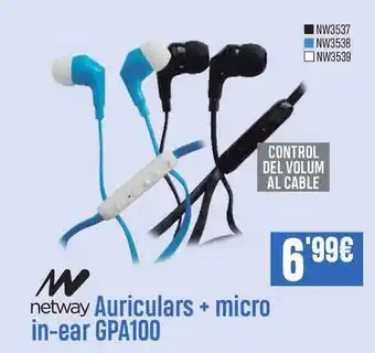 Beep Netway Auriculars + Micro In-ear Gpa100 oferta