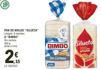 E.Leclerc “SILUETA” Pan de molde oferta