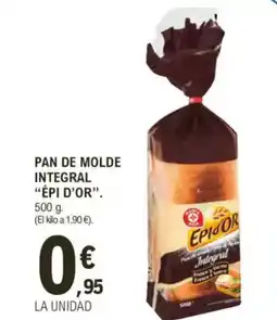 E.Leclerc "ÉPI D'OR" Pan de molde integral oferta