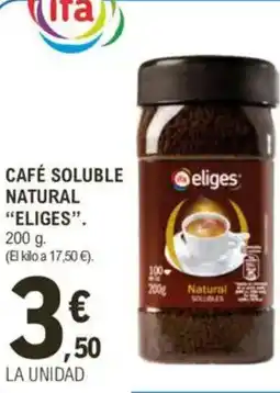 E.Leclerc IFA ELIGES Café soluble natural oferta