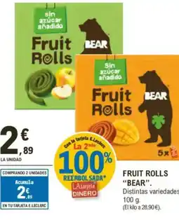 E.Leclerc BEAR Fruit rolls oferta