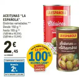 E.Leclerc "LA ESPAÑOLA" Aceitunas oferta
