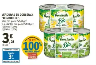 E.Leclerc "BONDUELLE" Verduras en conserva oferta