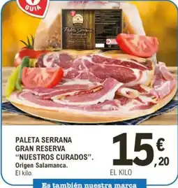 E.Leclerc Paleta serrana gran reserva "nuestros curados". oferta