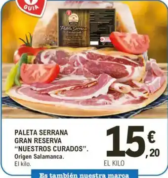 E.Leclerc Paleta serrana gran reserva "nuestros curados". oferta
