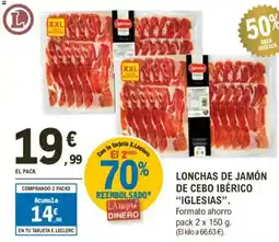 E.Leclerc IGLESIAS Lonchas de jamón de cebo ibérico oferta