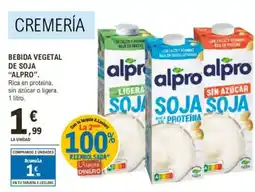E.Leclerc "ALPRO" Bebida vegetal de soja oferta