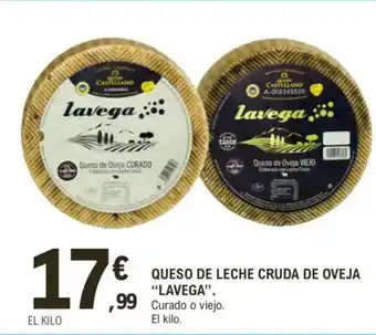 E.Leclerc QUESOS LAVEGA de leche cruda de oveja oferta
