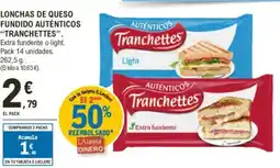 E.Leclerc LA VACA QUE RIE Lonchas de queso fundido auténticos tranchettes oferta