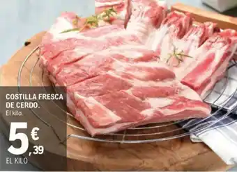 E.Leclerc Costilla fresca de cerdo oferta