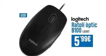 Beep Logitech Ratón òptico B100 oferta