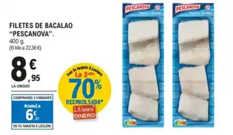 E.Leclerc PESCANOVA Filetes de bacalao oferta