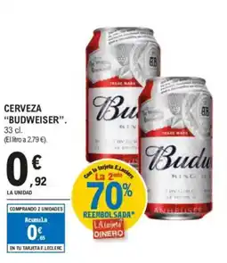 E.Leclerc "BUDWEISER" Cerveza oferta