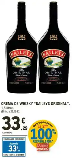 E.Leclerc BAILEYS Original crema de whisky oferta