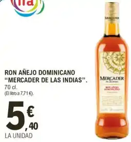 E.Leclerc Ron añejo dominicano "mercader de las indias" oferta