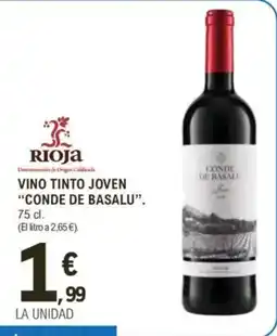 E.Leclerc CONDE DE BASALU Vino tinto joven oferta