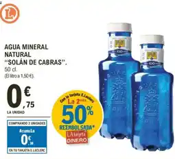 E.Leclerc Agua mineral natural "solán de cabras" oferta