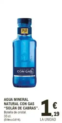 E.Leclerc Agua mineral natural con gas "solán de cabras". oferta