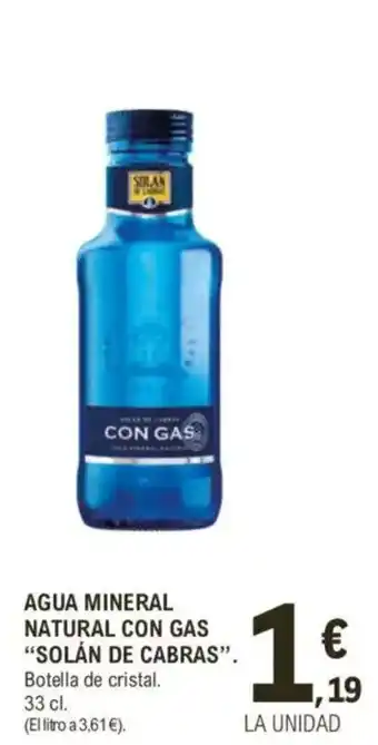 E.Leclerc Agua mineral natural con gas "solán de cabras". oferta