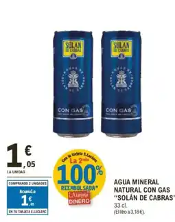 E.Leclerc Agua mineral natural con gas "solán de cabras". oferta