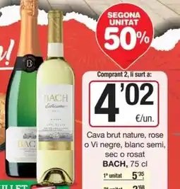 SPAR Fragadis Bach - cava brut nature, rose o vi negre, blanc semi, sec o rosat oferta