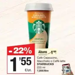 SPAR Fragadis Starbucks - cafe cappuccino, macchiato o caffe latte oferta