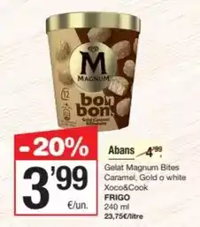 SPAR Fragadis Frigo - gelat magnum bites caramel, gold o white xoco&cook oferta