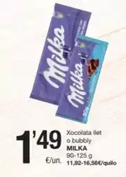 SPAR Fragadis Milka - xocolata llet o bubble oferta