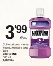 SPAR Fragadis Listerine - col-lutori zero, menta fresca, mentol o total care oferta