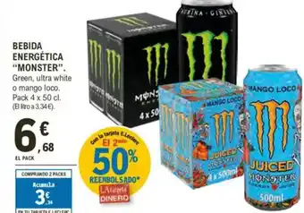 E.Leclerc "MONSTER" Bebida energética oferta
