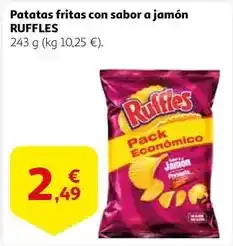 Alcampo Ruffles - patatas fritas con sabor a jamon oferta