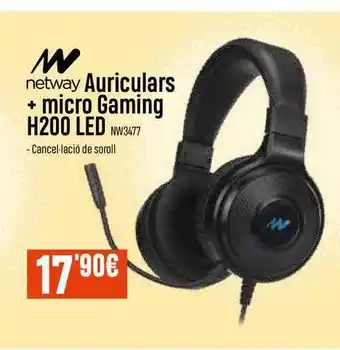 Beep Netway Auriculares + Micro Gaming H200 Led oferta