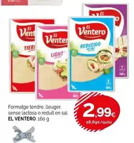 Condis El ventero - formatge tendre, lleuger, sense lactosa o reduit en sal oferta
