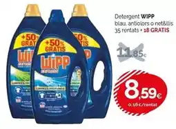 Condis Wipp - detergent blau, antiolors o net&llis 35 renats + 18 gratis oferta