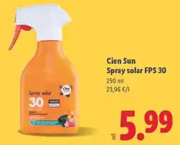 Lidl Cien - spray solar fps 30 oferta